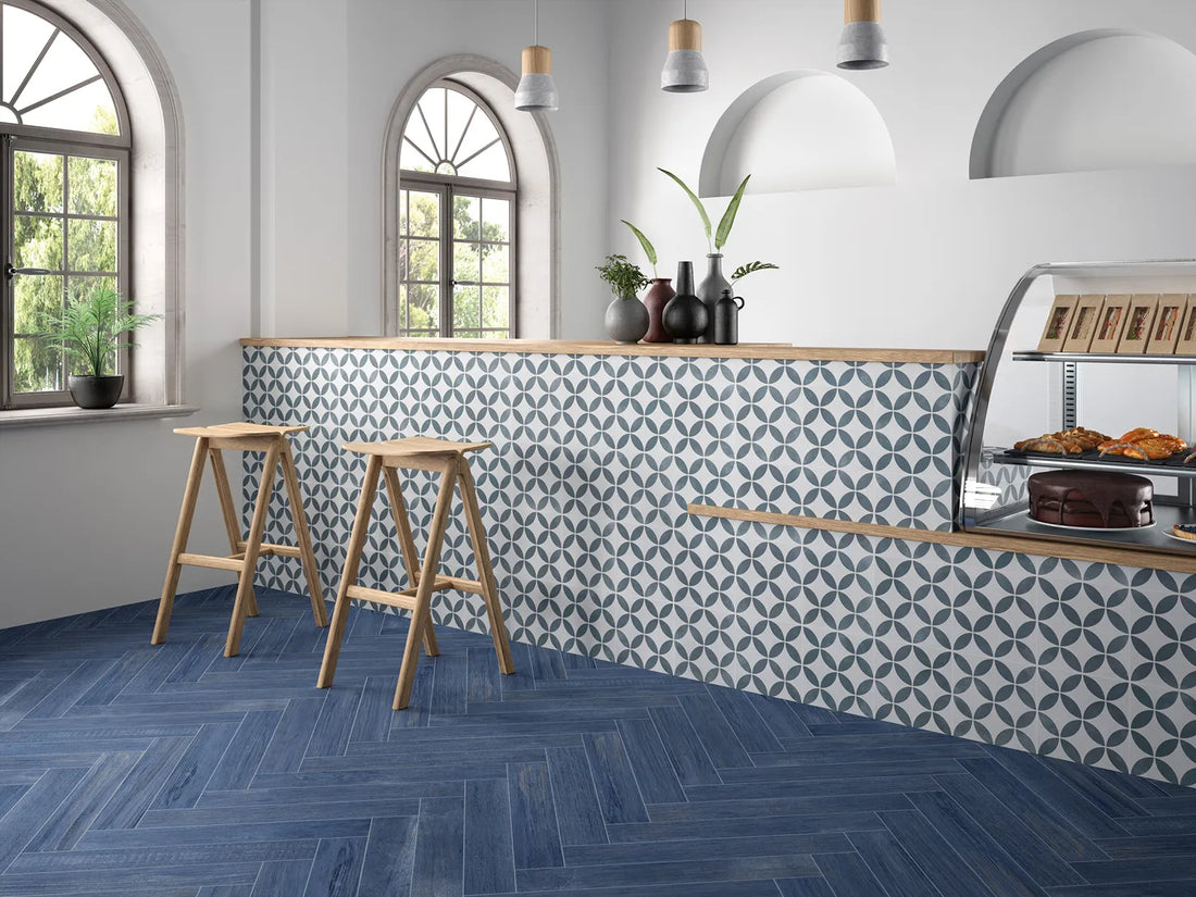 Mur effet carreaux de ciment