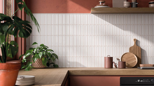 Crédence de cuisine en carreaux allongés
