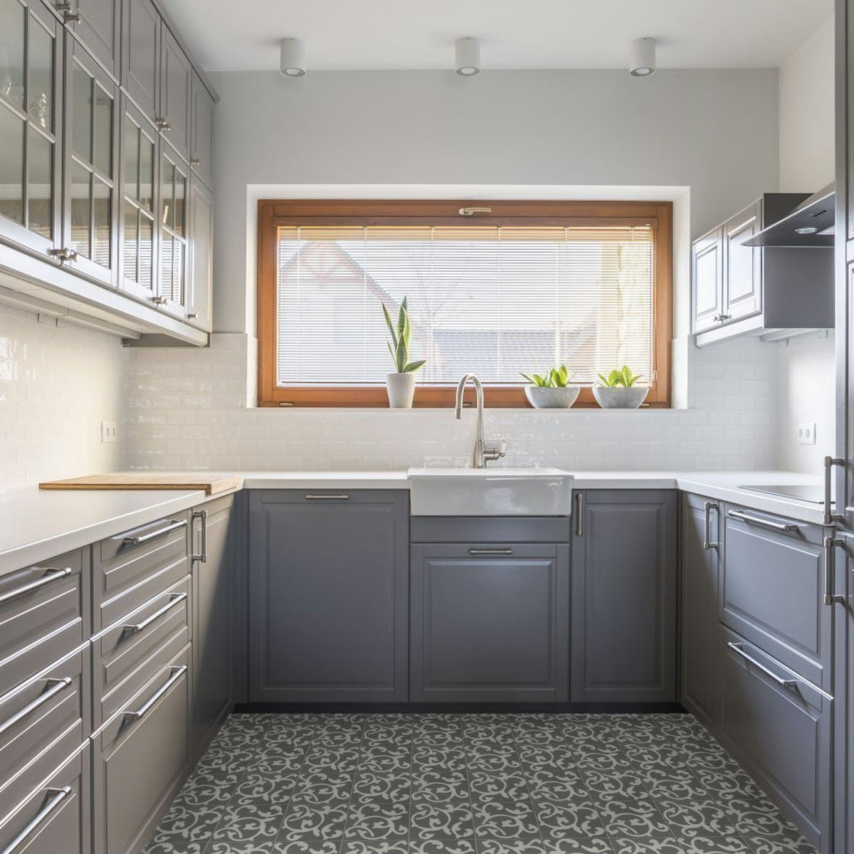 Carrelage effet Carreau ciment Centelles 20x20x1,1 cm Cemira - Sol et mur intérieur