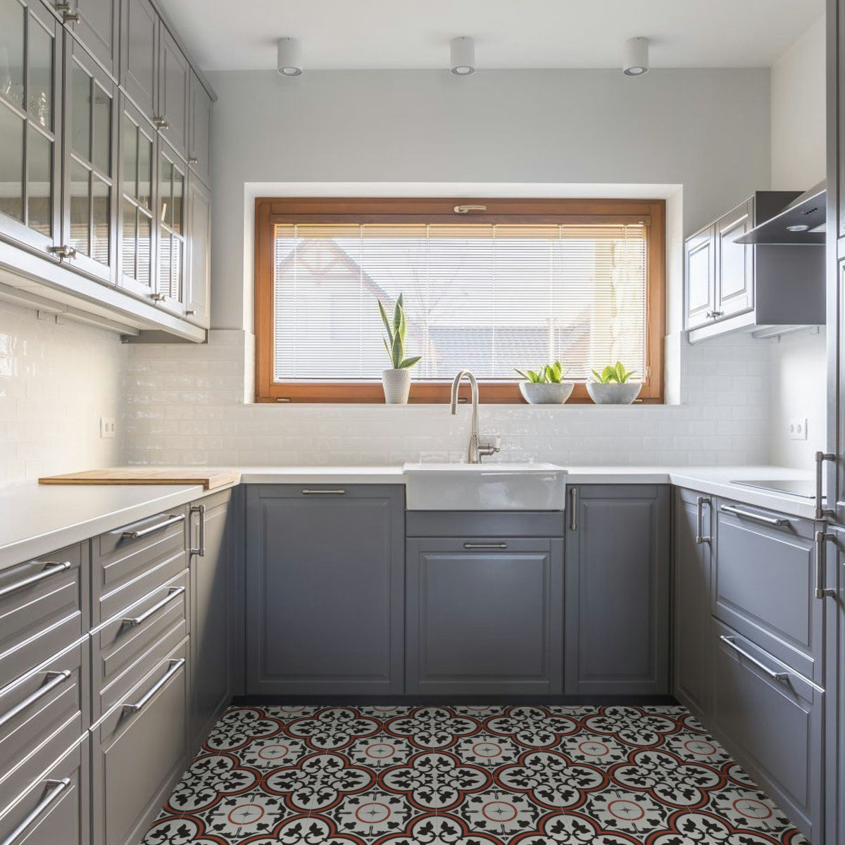 Carrelage effet Carreau ciment Gualba 20x20x1,1 cm Cemira - Sol et mur intérieur