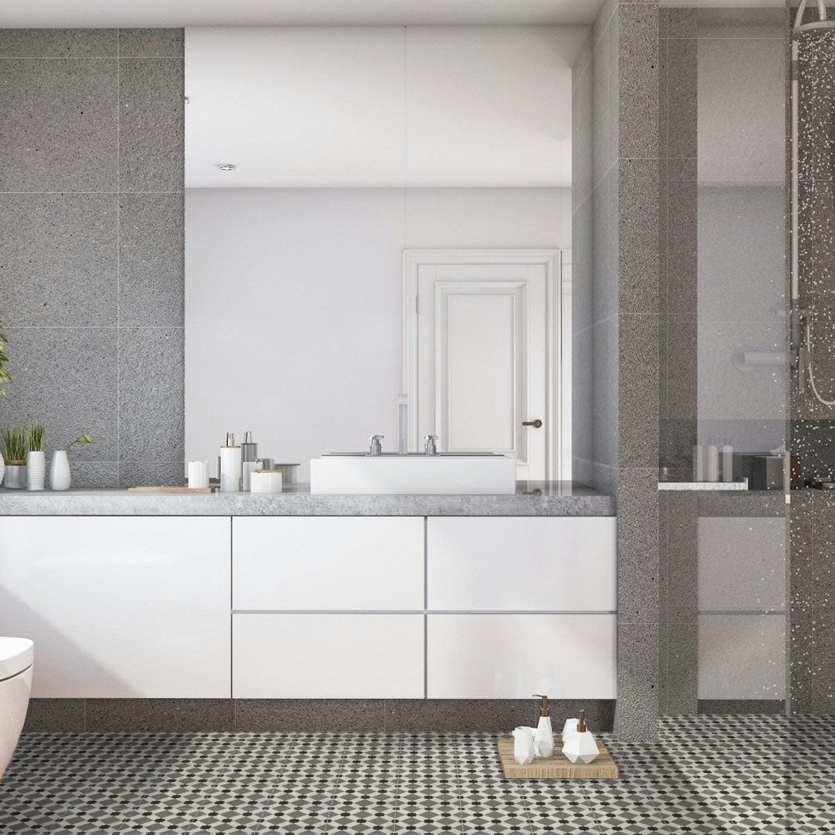 Carrelage effet Carreau ciment Pujalt 20x20x1,1 cm Cemira - Sol et mur intérieur