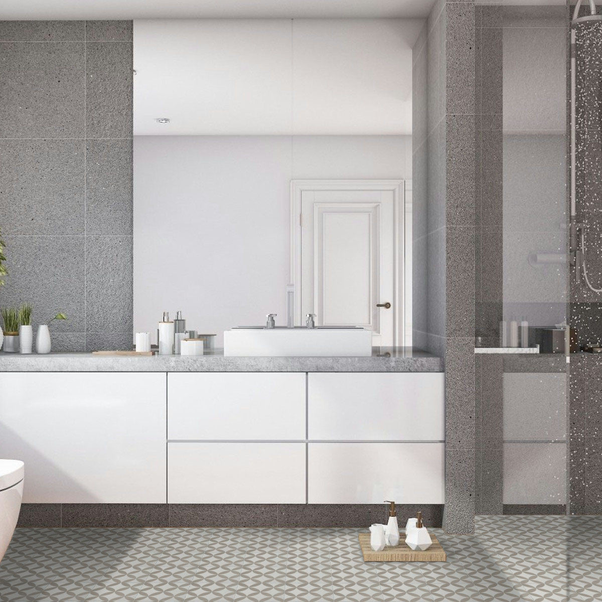 Carrelage effet Carreau ciment Tiana 20x20x1,1 cm Cemira - Sol et mur intérieur