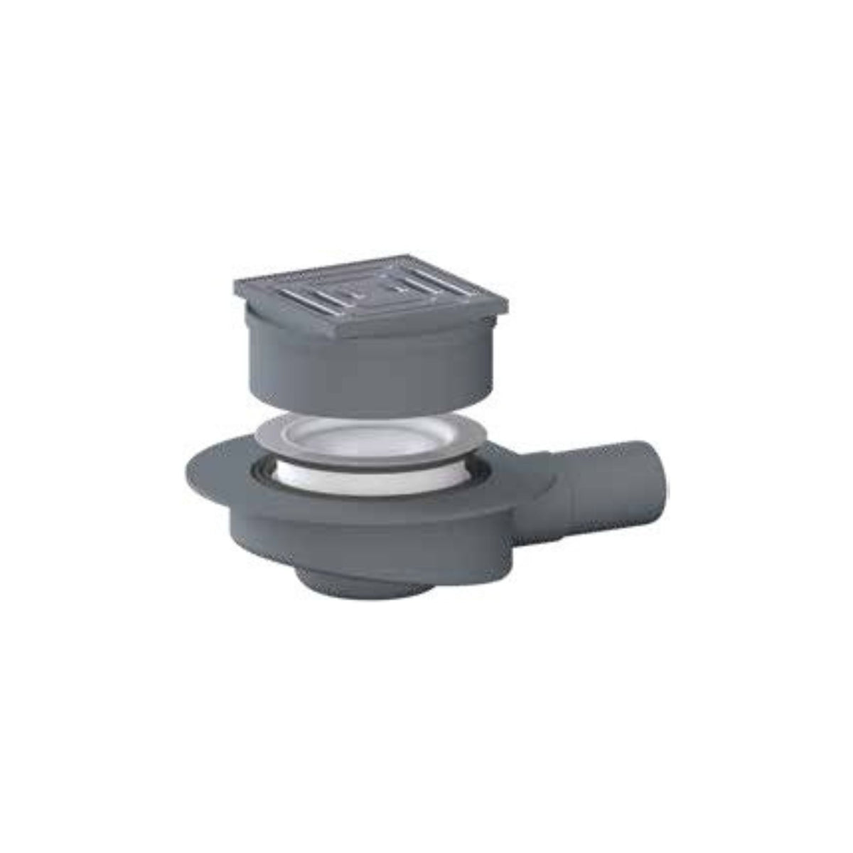 Siphon extraplat à sortie horizontale pour receveur prêt à carreler – Écoulement en un point - Sopro