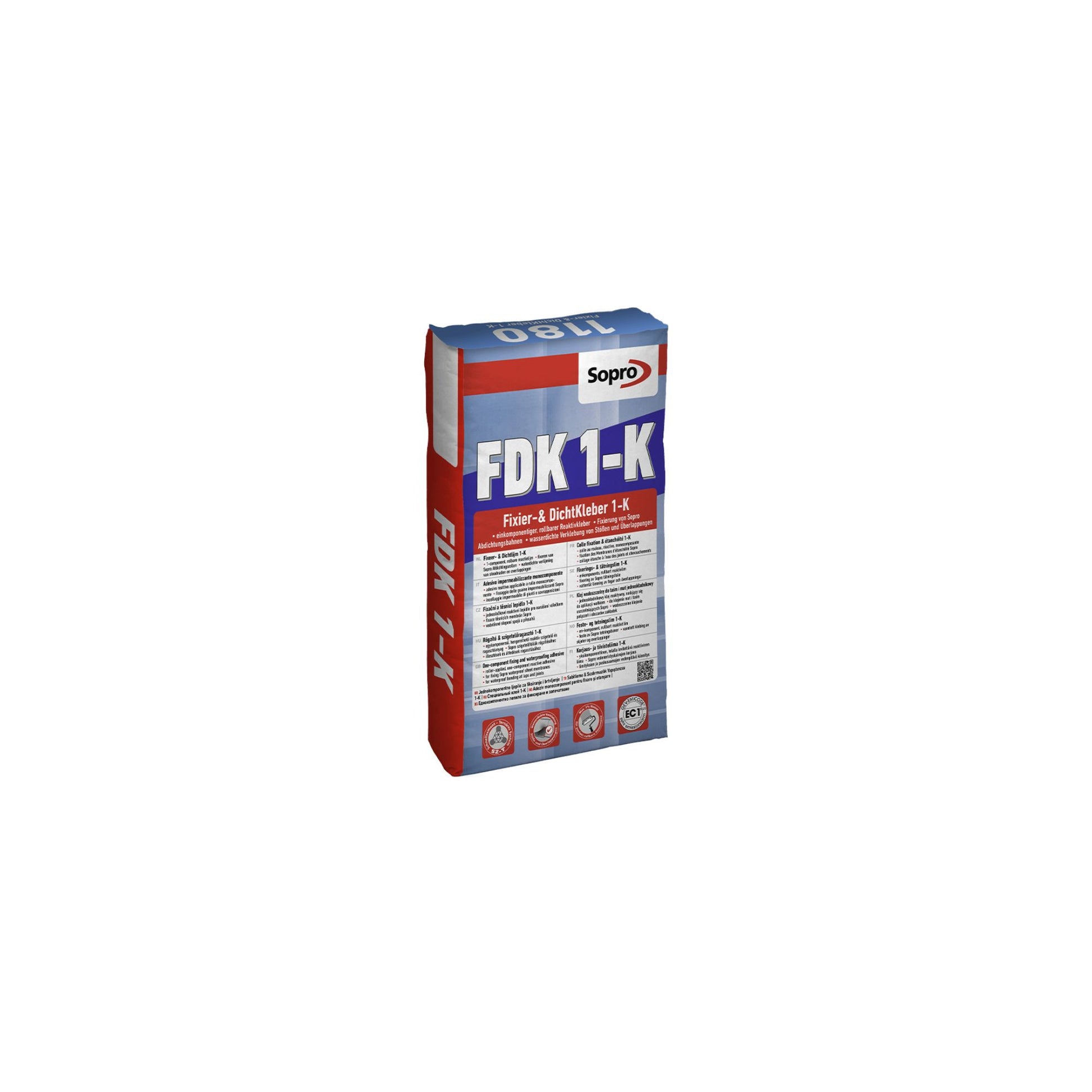 Colle étanche pour membranes et bandes d'étanchéité - Sopro FDK 1-K - 5 kg