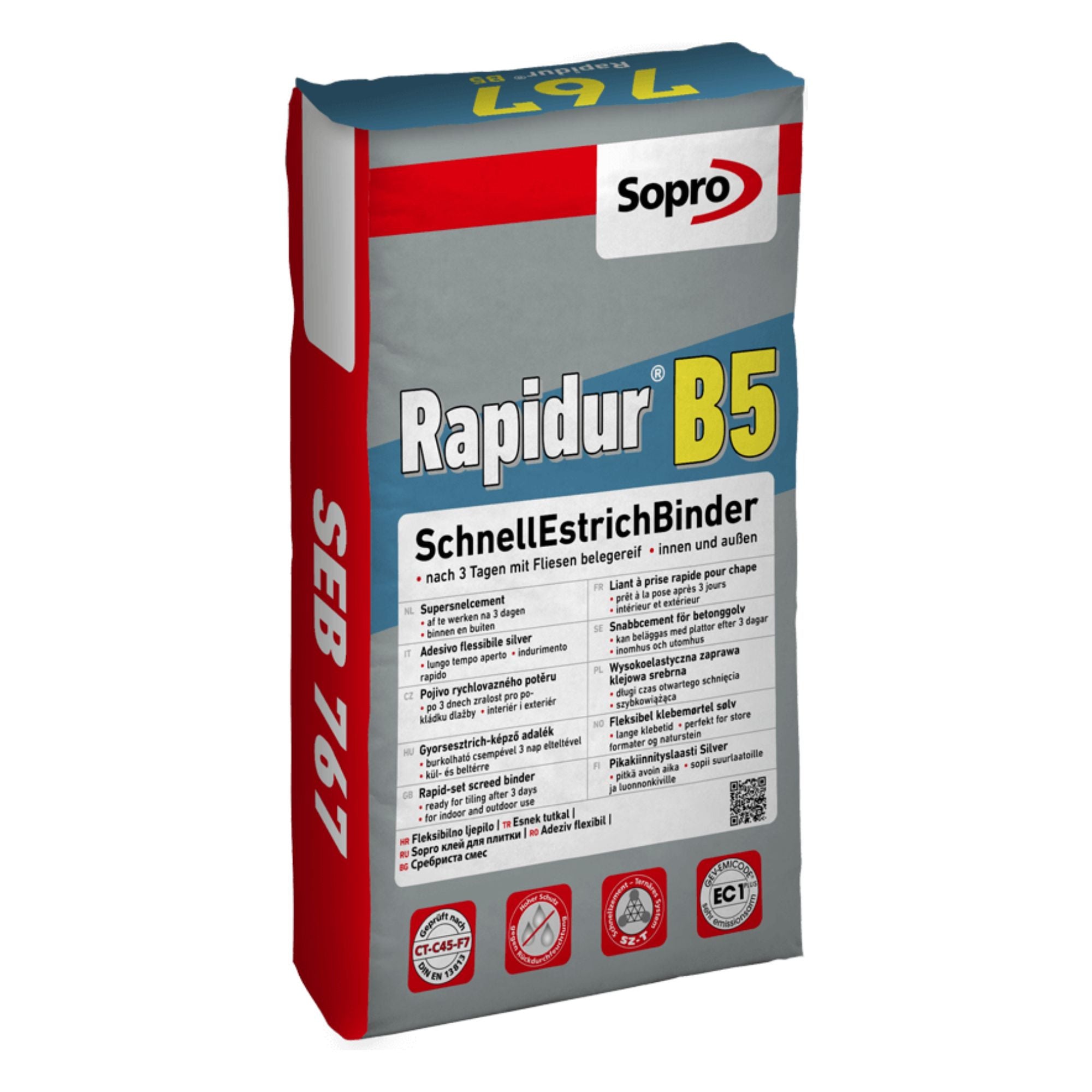 Liant pour chape prise rapide - 25 kg - Sopro Rapidur B5