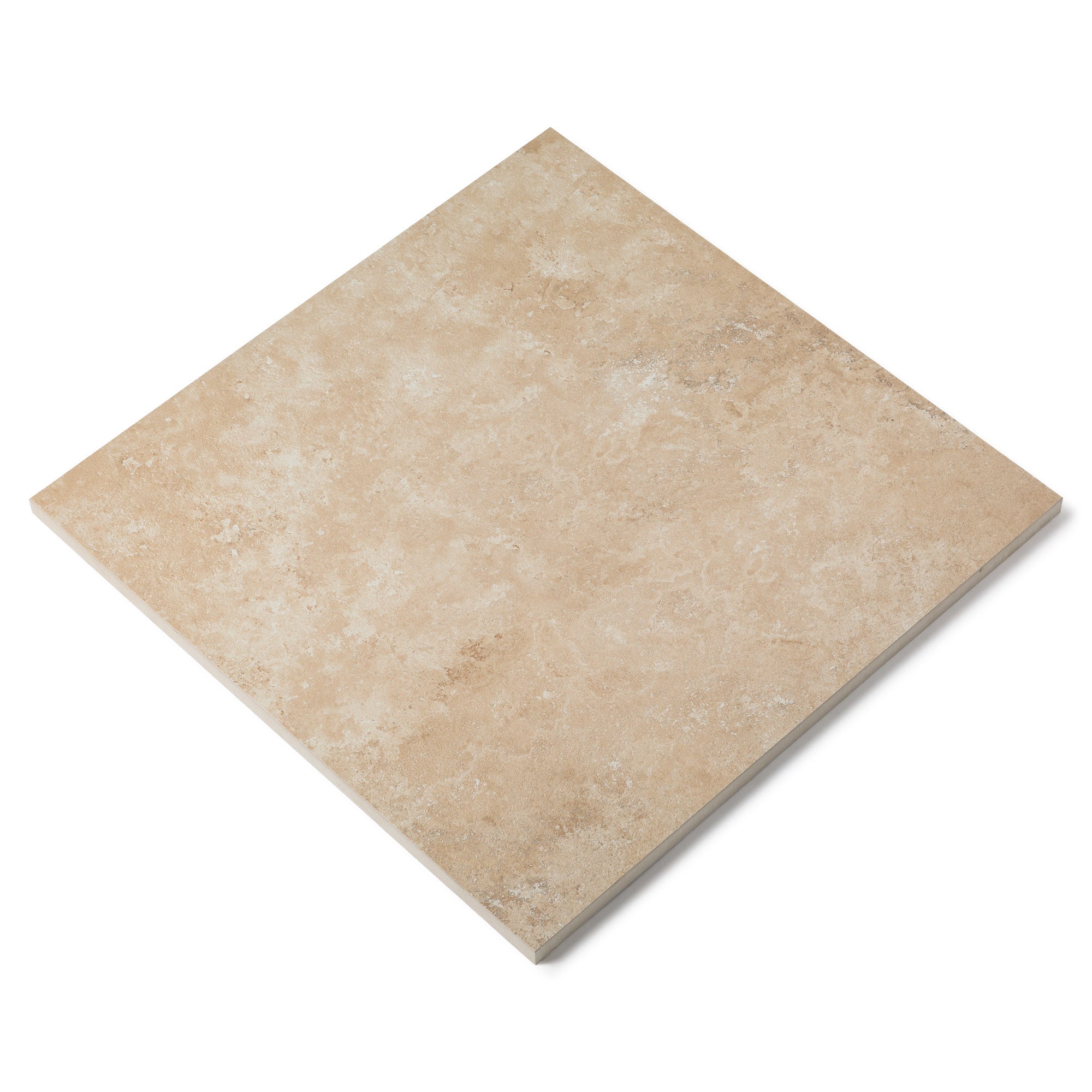 Carrelage effet Travertin Nuancé 60x60x2 cm Pietra - Sol extérieur