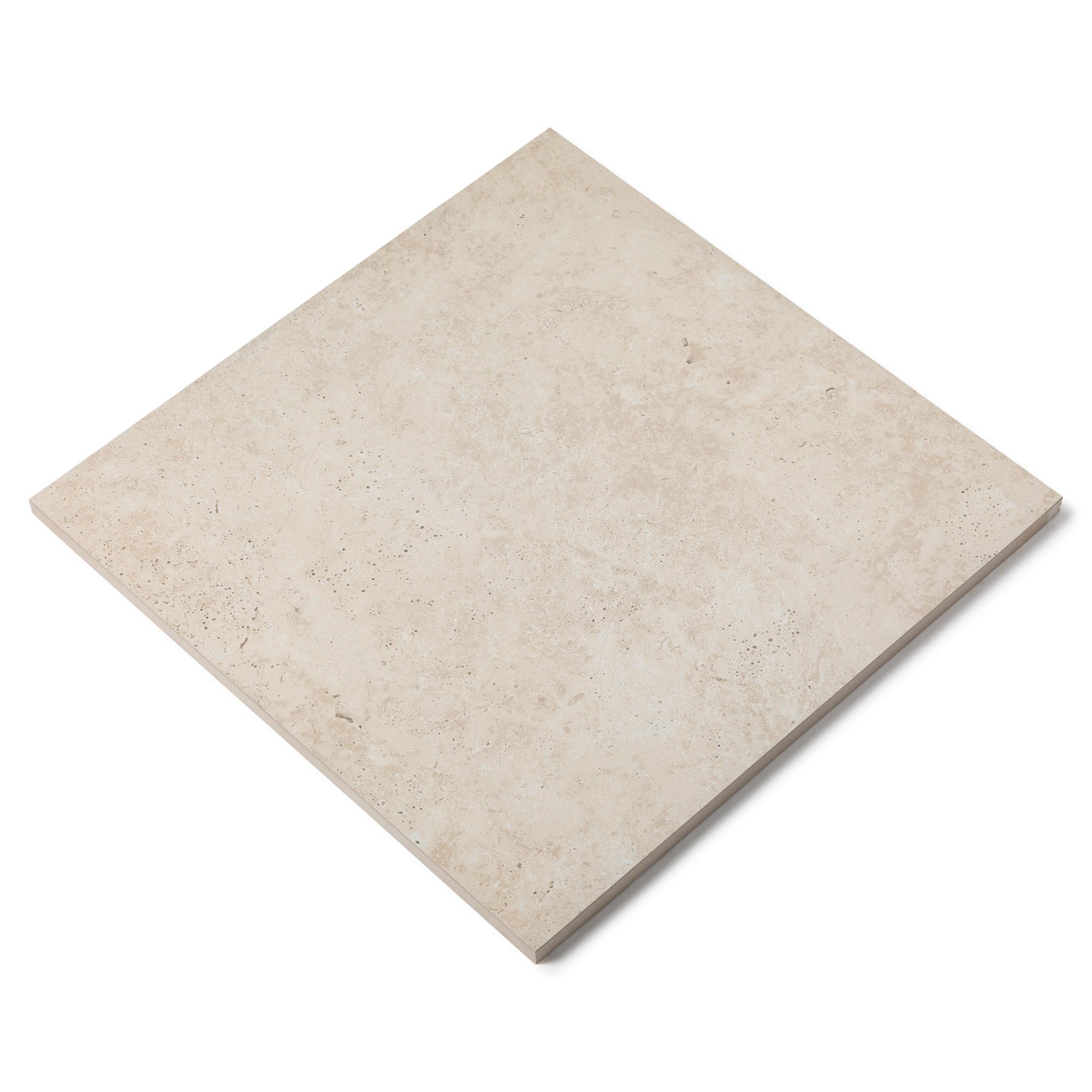 Carrelage effet Travertin Beige 60x60x2 cm Pietra - Sol extérieur