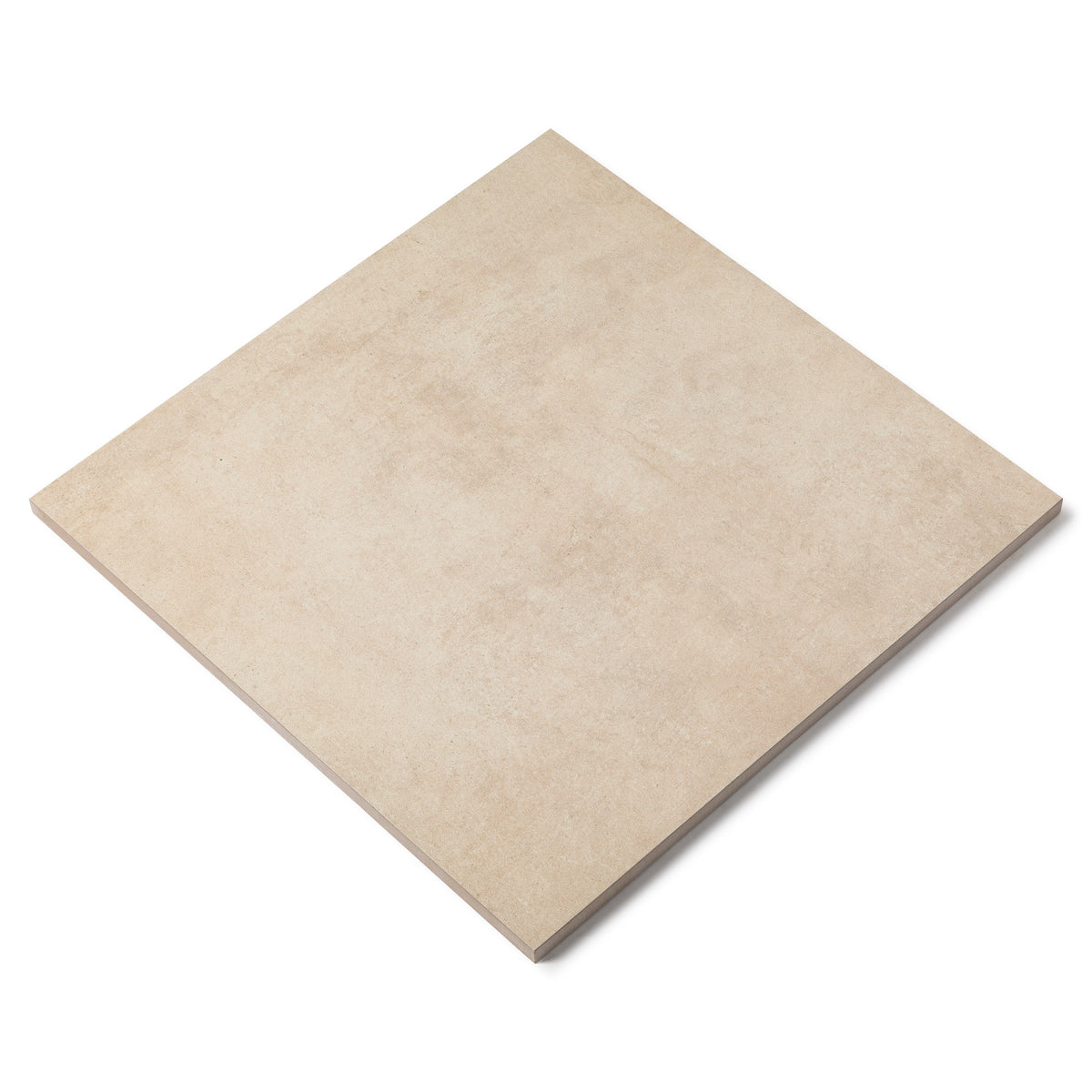 Carrelage effet Béton Beige 60x60x2 cm Cemento - Sol extérieur
