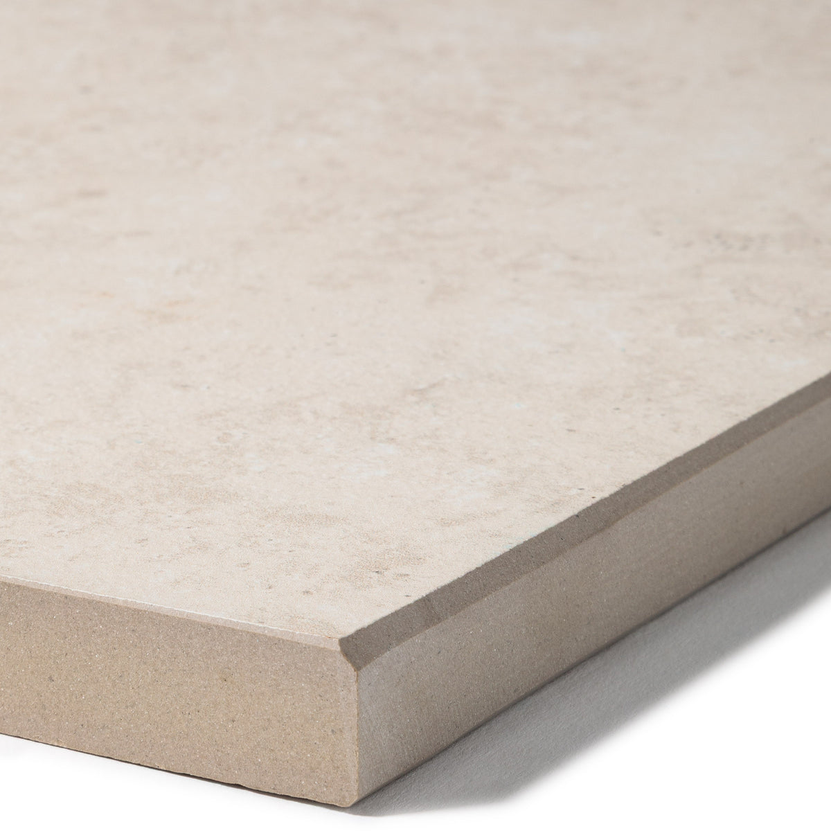 Margelle de piscine effet Travertin Beige 60x28x2 cm Bord Droit Pietra