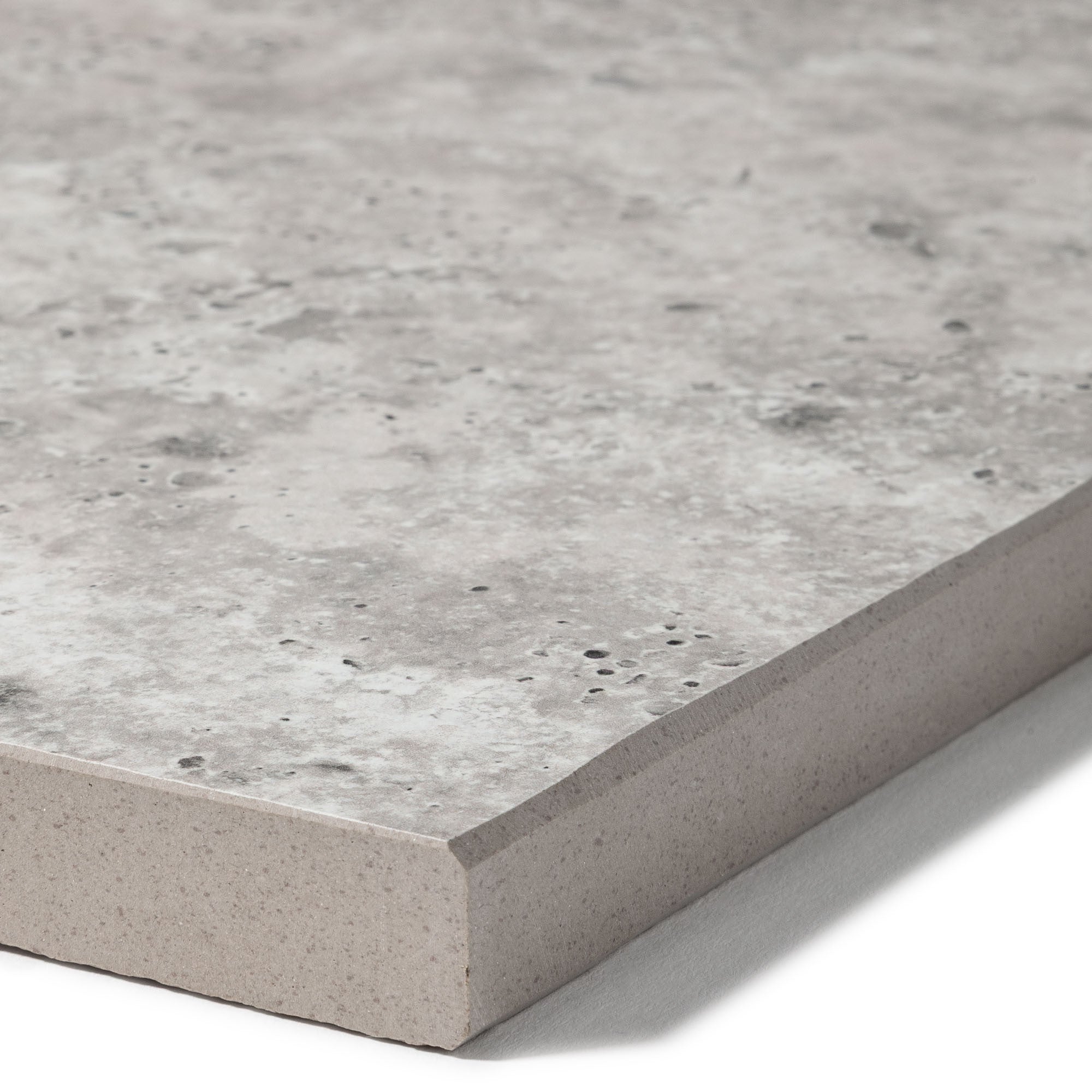 Margelle de piscine effet Travertin Gris 60x28x2 cm Bord Droit Pietra