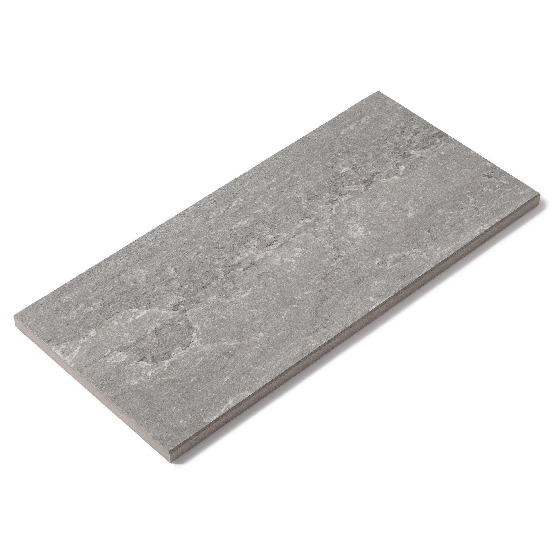 Margelle de piscine effet Pierre Gris Quartz 60x28x2 cm Bord Droit Pietra