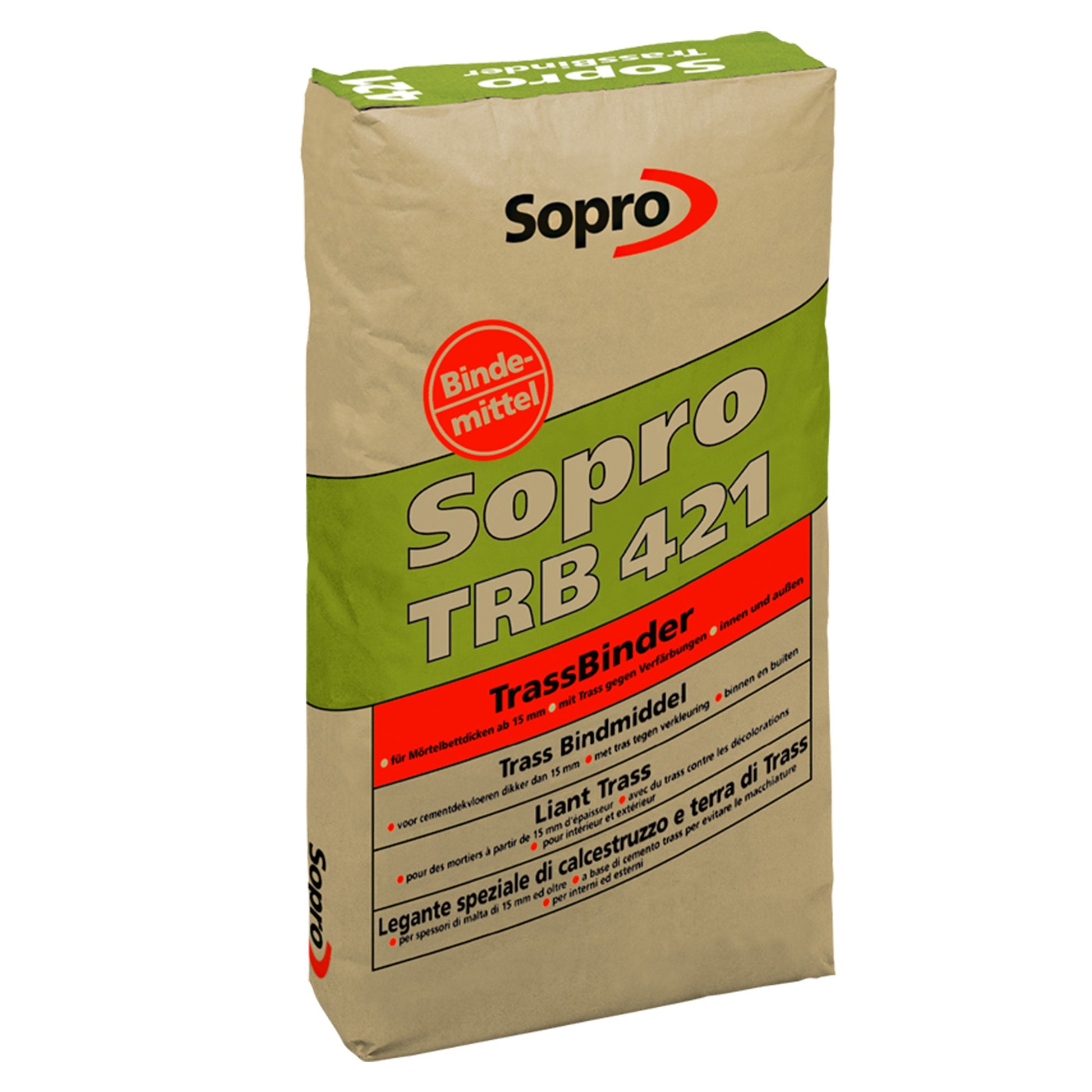 Liant ciment pour mortier drainant - Sopro TRB 421 - 25 kg