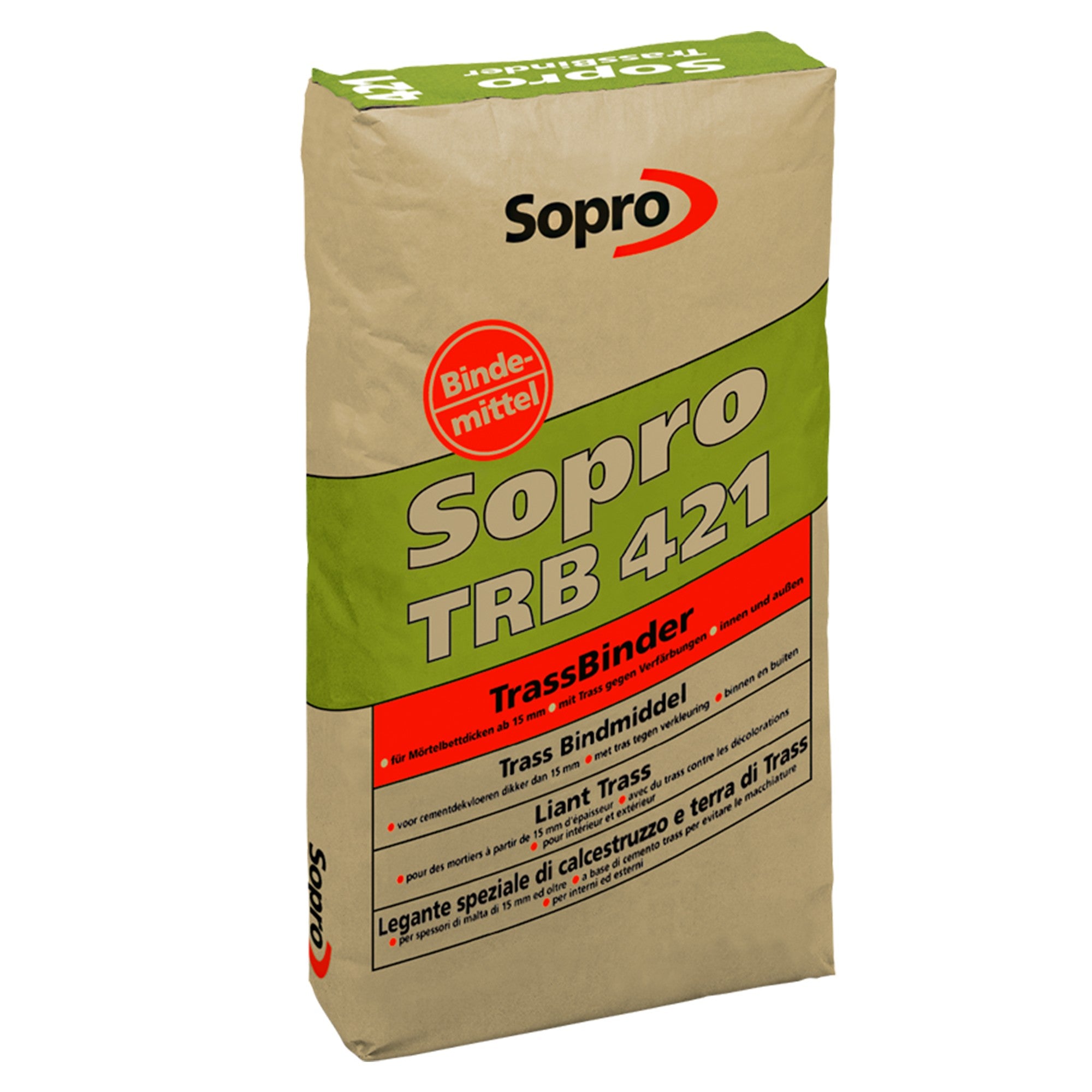 Liant ciment pour mortier drainant - Sopro TRB 421 - 25 kg