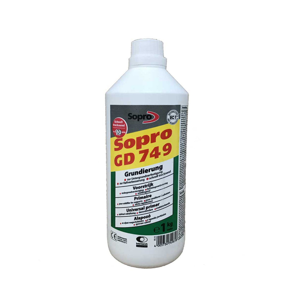 Primaire d'accrochage pour support absorbant (béton, chape, enduit...) - Sopro GD 749 - 1 kg