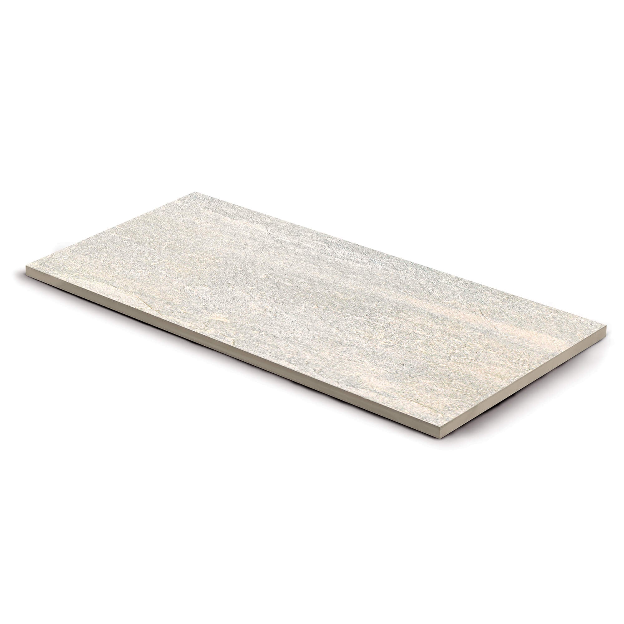 Pas japonais Rectangle Grès cérame effet Pierre Beige Taranto 80x40x2 cm