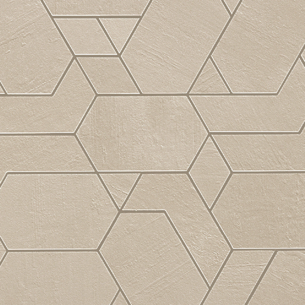 Mosaïque effet Béton Beige Crème Mix 33,5x31x0,9 cm Mat Vetrano - Mur intérieur