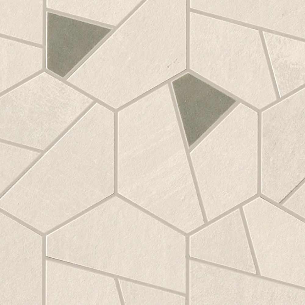 Mosaïque effet Béton Beige Ivoire Hexa Verde 28,5x25x0,9 cm Mat Vetrano - Mur intérieur