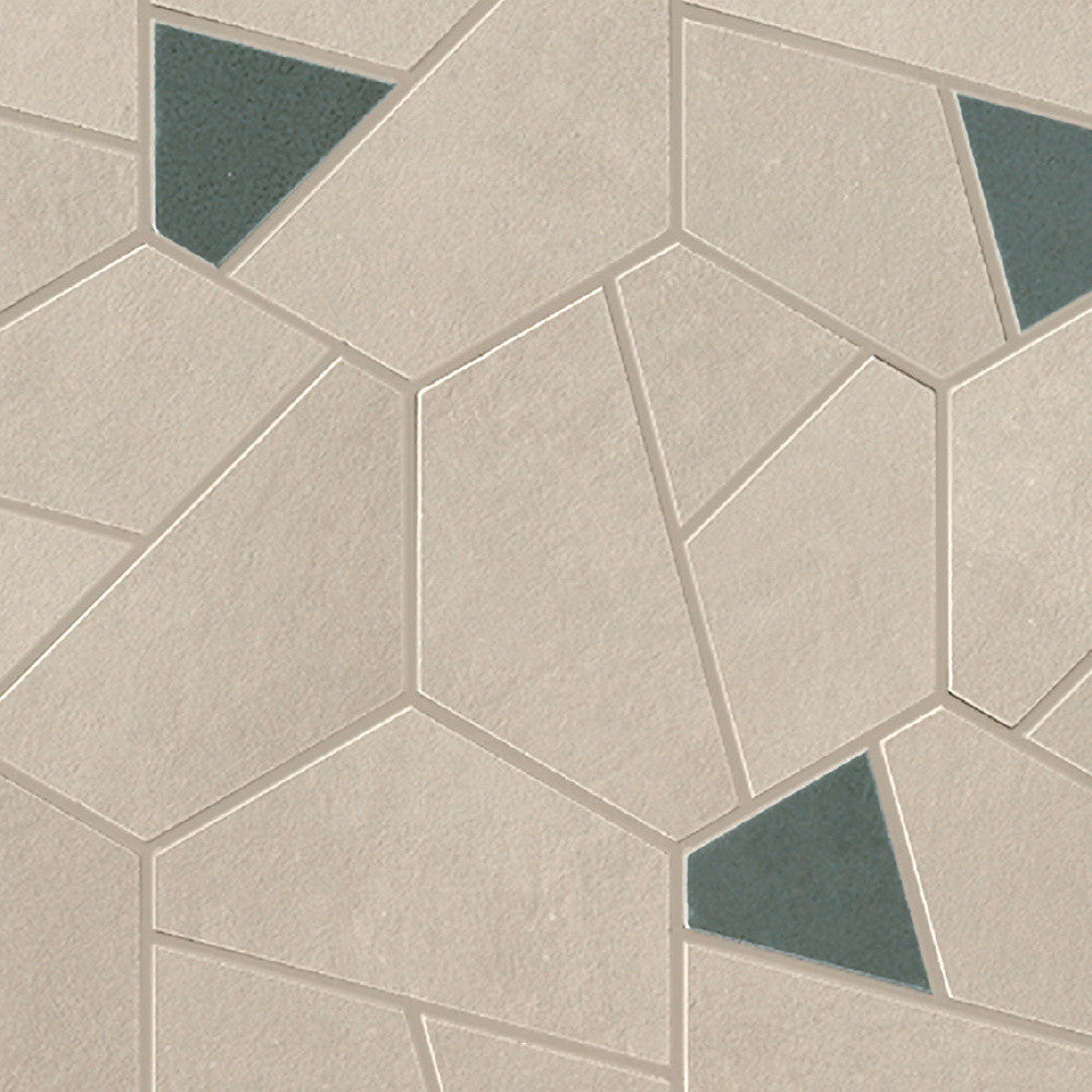 Mosaïque effet Béton Beige Crème Hexa Blu 28,5x25x0,9 cm Mat Vetrano - Mur intérieur