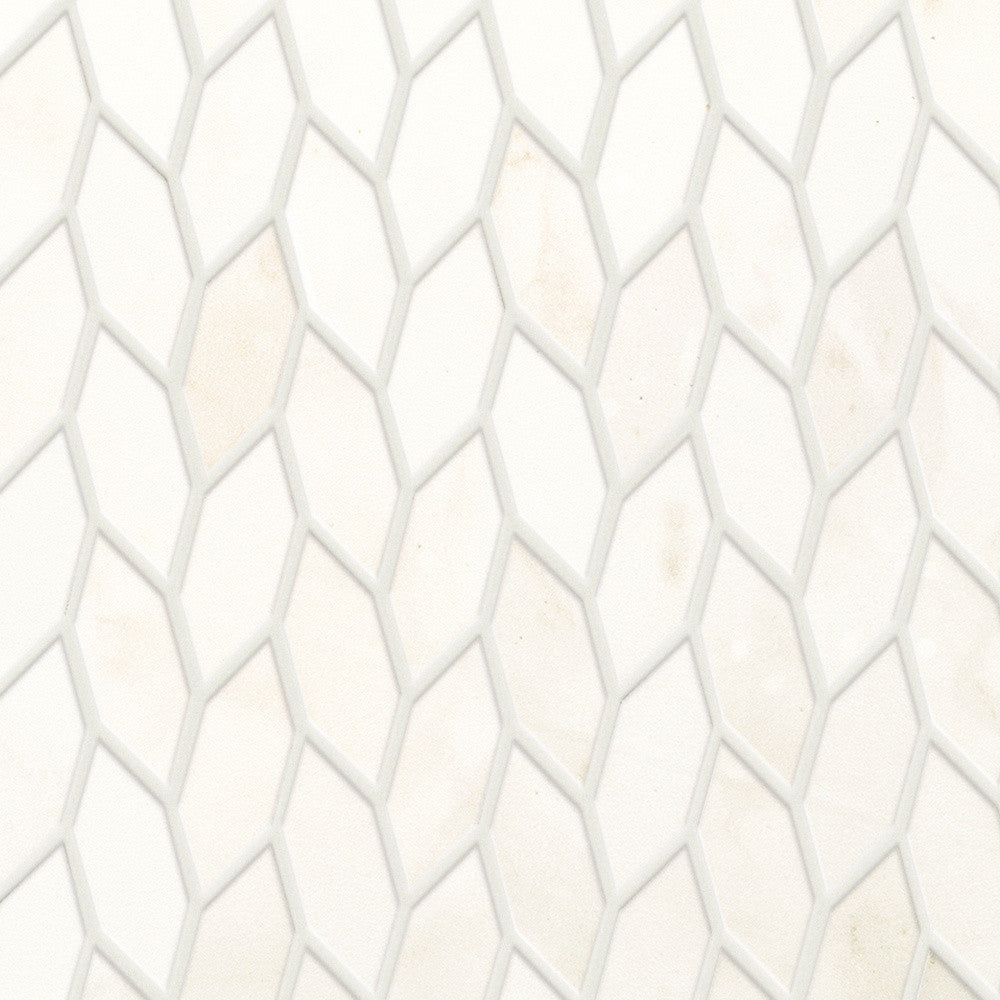 Mosaïque effet Marbre Blanc Calacatta Celeste Nav 30,5x30,5x0,85 cm Silk Faventa - Mur intérieur