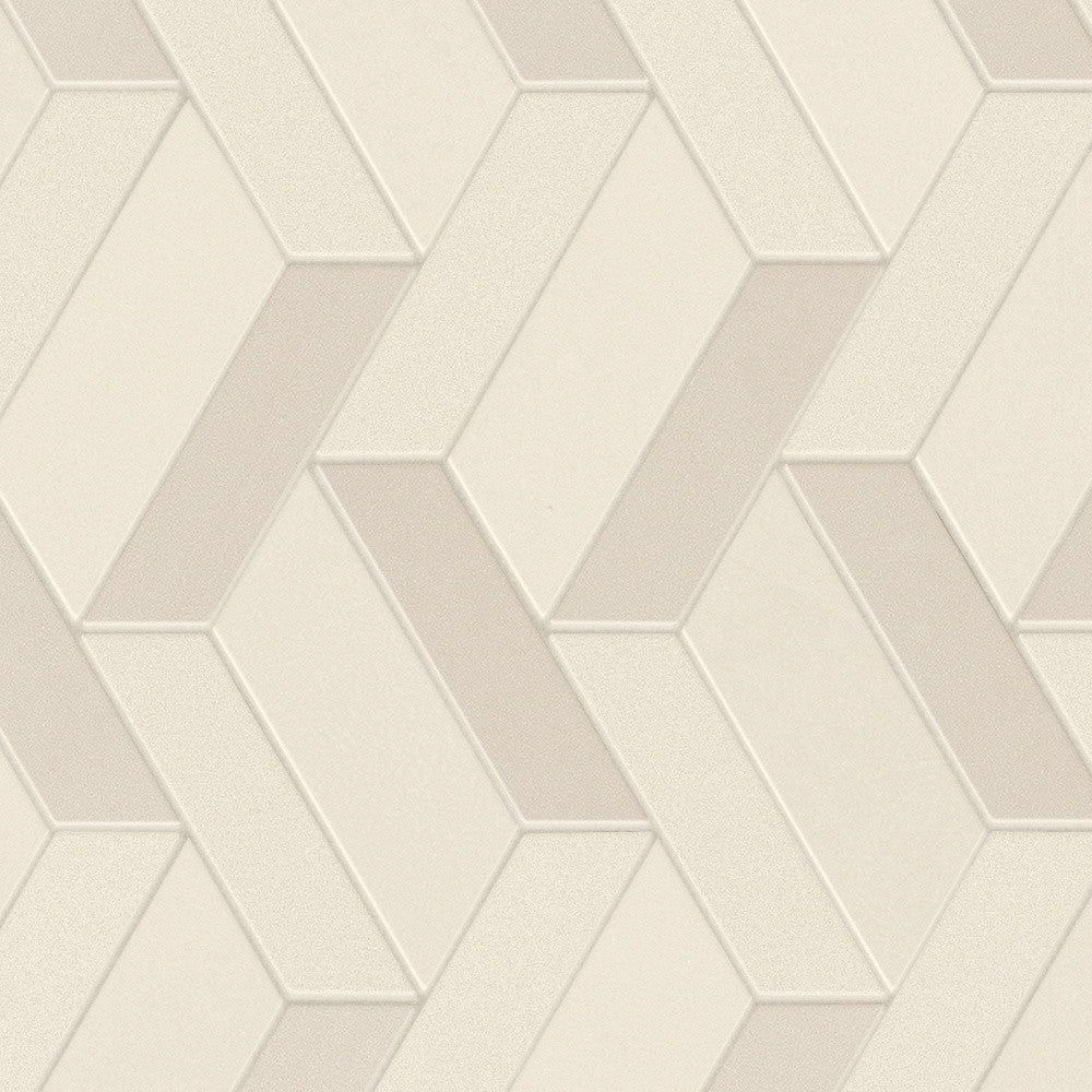 Mosaïque effet Enduit Blanc Lin Wave 32,4x30,6x0,85 cm Mat Calviro - Mur intérieur