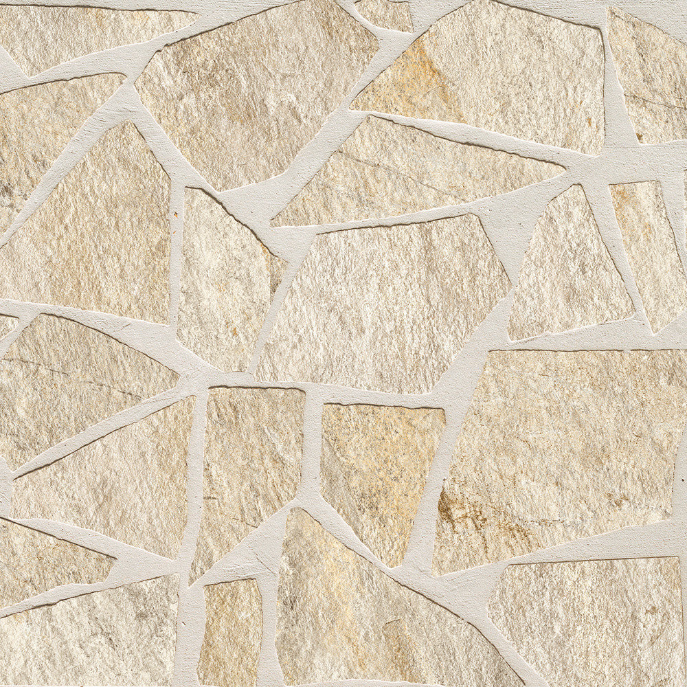 Carrelage effet Pierre Quartzite Gris Beige  Salvero - Sol extérieur