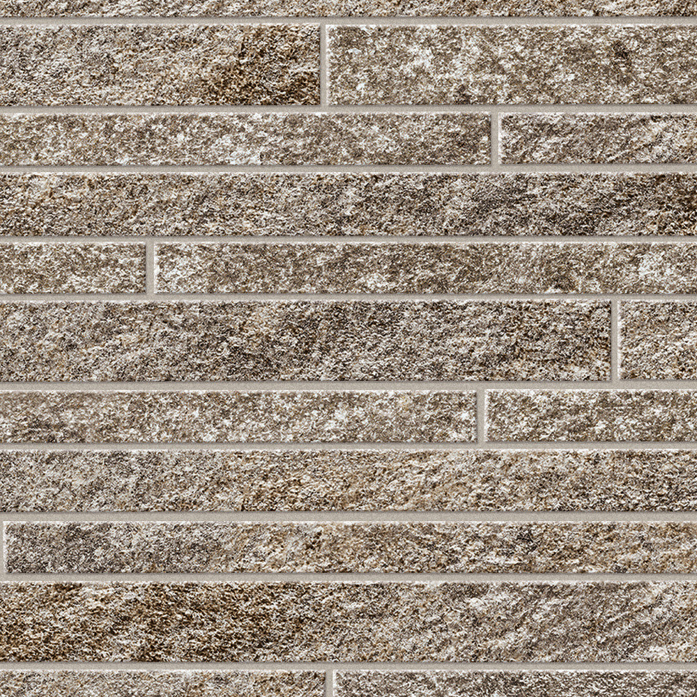 Parement carrelage effet Pierre Quartzite Gris Roche 60x30x0,9 cm Salvero