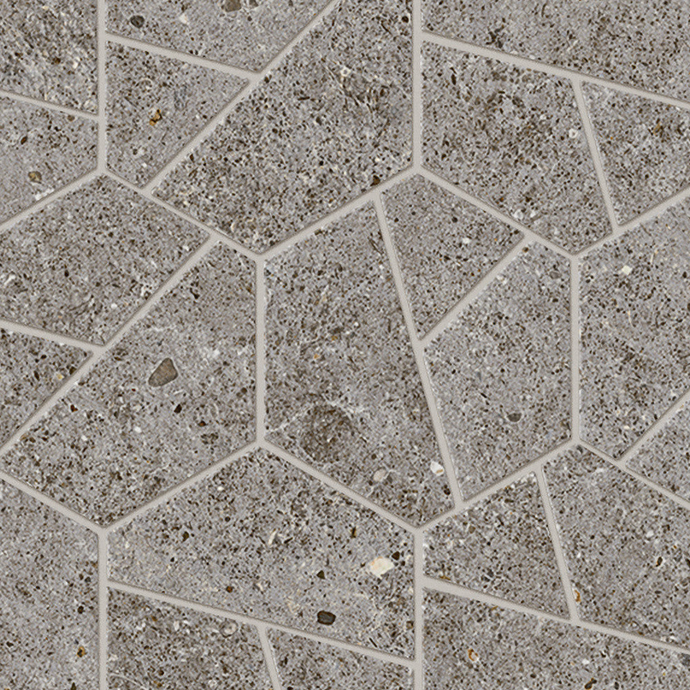 Mosaïque effet Pierre Calcaire Gris Fumé Hexa 28,5x25x0,9 cm Mat Domella - Sol et mur intérieur