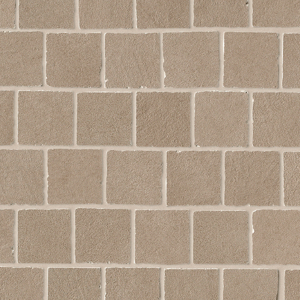 Mosaïque effet Béton Brun Sable Quadra 31x31x0,9 cm Mat Benzaro - Sol et mur intérieur