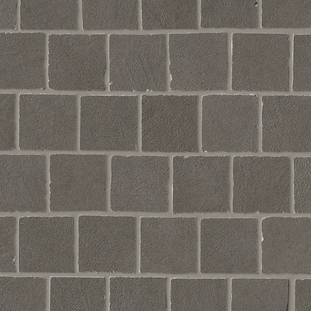 Mosaïque effet Béton Gris Fumé Quadra 31x31x0,9 cm Mat Benzaro - Sol et mur intérieur