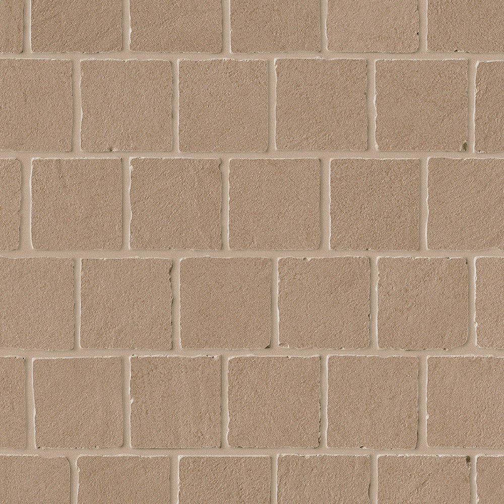 Mosaïque effet Béton Beige Argile Quadra 31x31x0,9 cm Mat Benzaro - Sol et mur intérieur