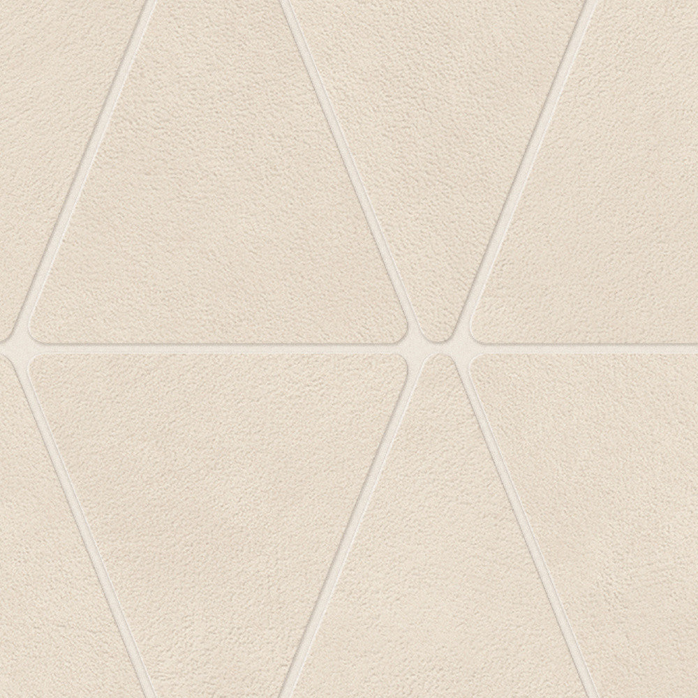 Mosaïque effet Béton Blanc Minéral Triangle 36,7x33,8x0,9 cm Mat Benzaro - Mur intérieur