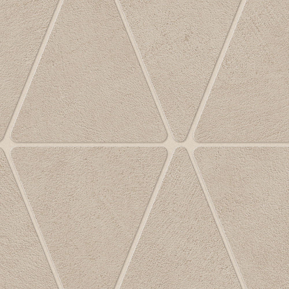 Mosaïque effet Béton Grège Triangle 36,7x33,8x0,9 cm Mat Benzaro - Mur intérieur