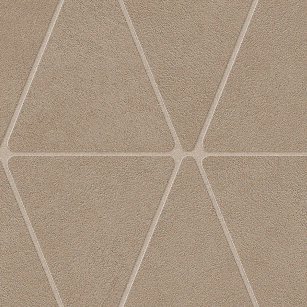 Mosaïque effet Béton Brun Sable Triangle 36,7x33,8x0,9 cm Mat Benzaro - Mur intérieur