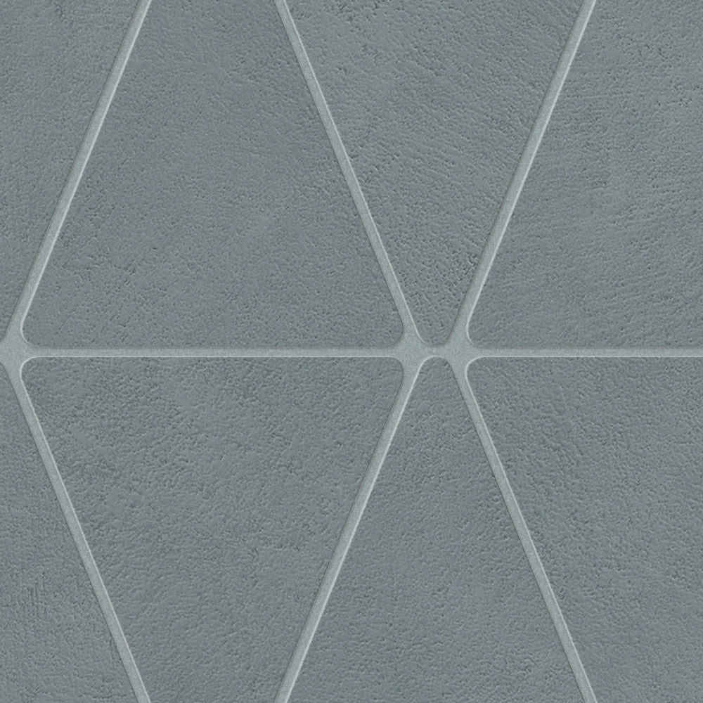 Mosaïque effet Béton Bleu Acier Triangle 36,7x33,8x0,9 cm Mat Benzaro - Mur intérieur