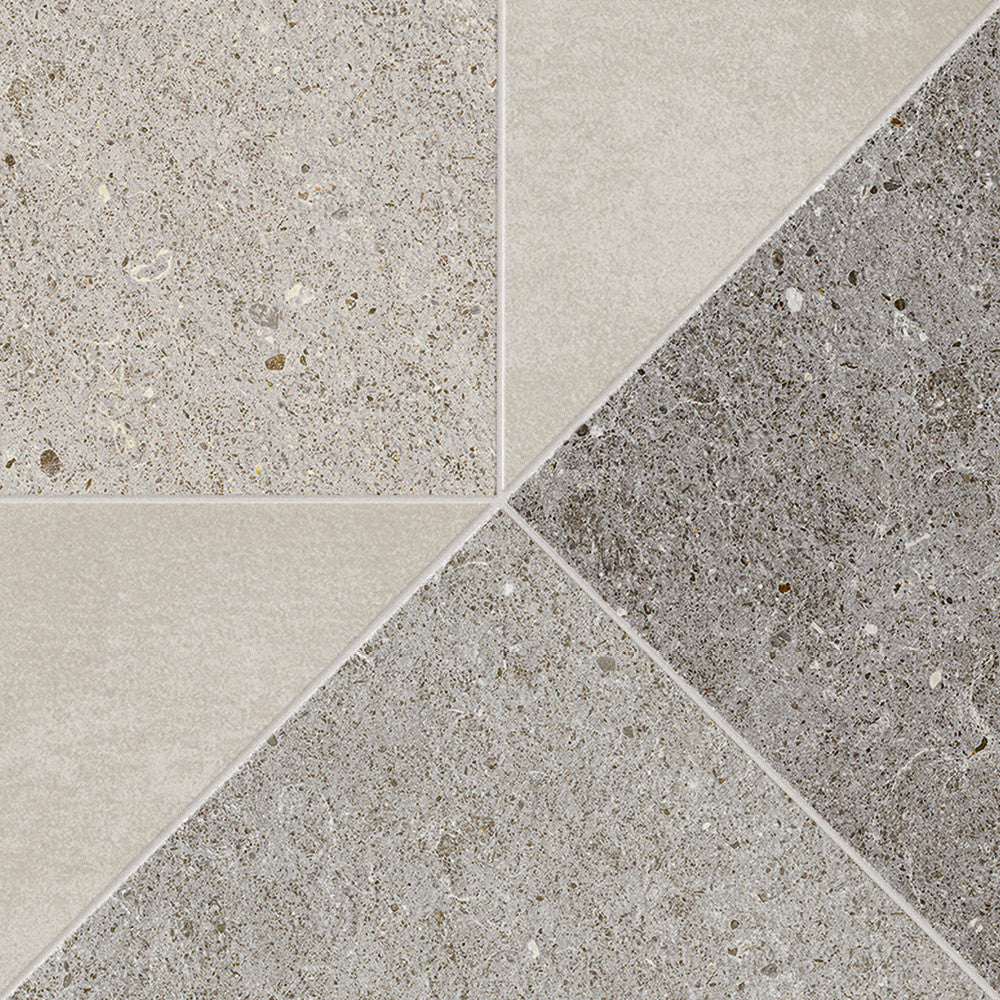 Carrelage effet Pierre Mix Gris Fusion 30x30x0,9 cm Mat Domella - Sol et mur intérieur