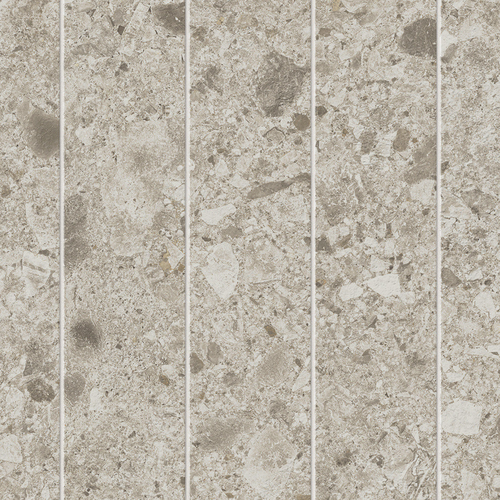 Mosaïque effet Pierre Ceppo di Gré Gris Clair Brick 32x29x0,9 cm Mat Massira - Mur intérieur