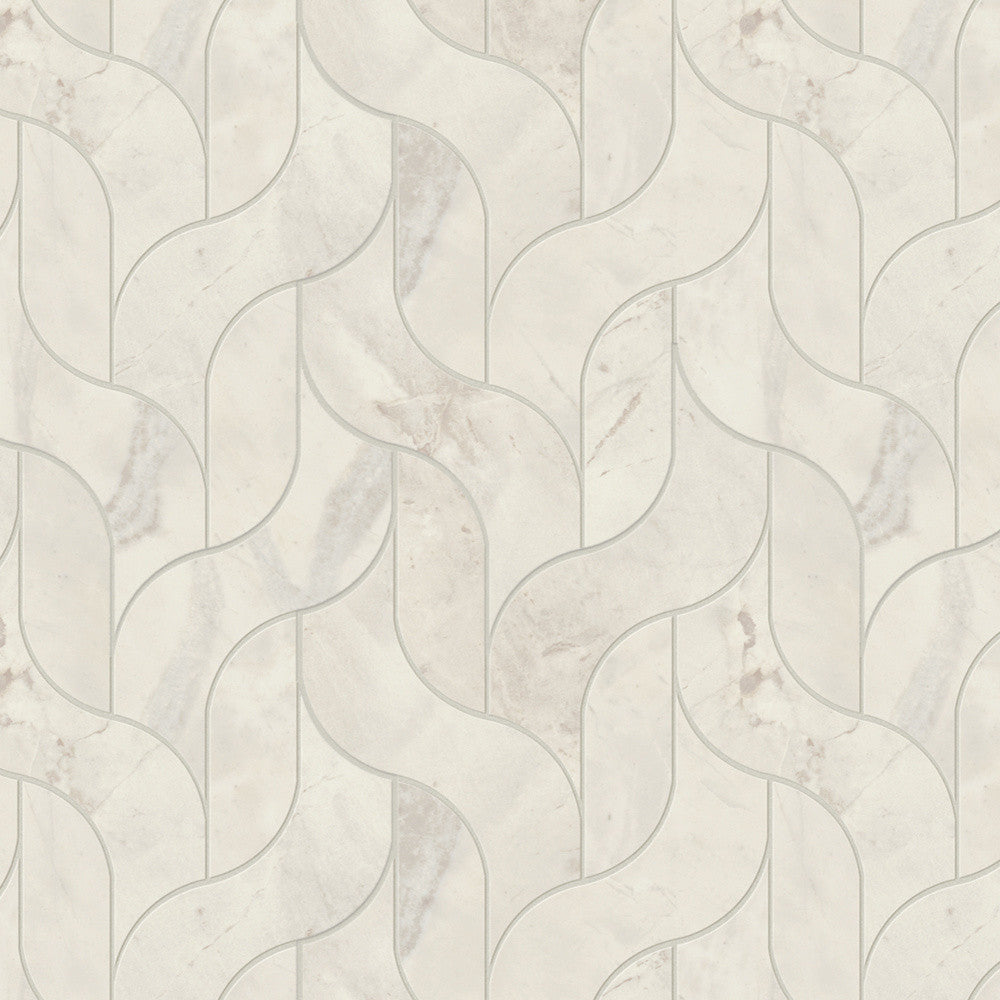 Mosaïque effet Marbre Gris Luna Vine 30,5x27,7x0,9 cm Brillant Montira - Mur intérieur