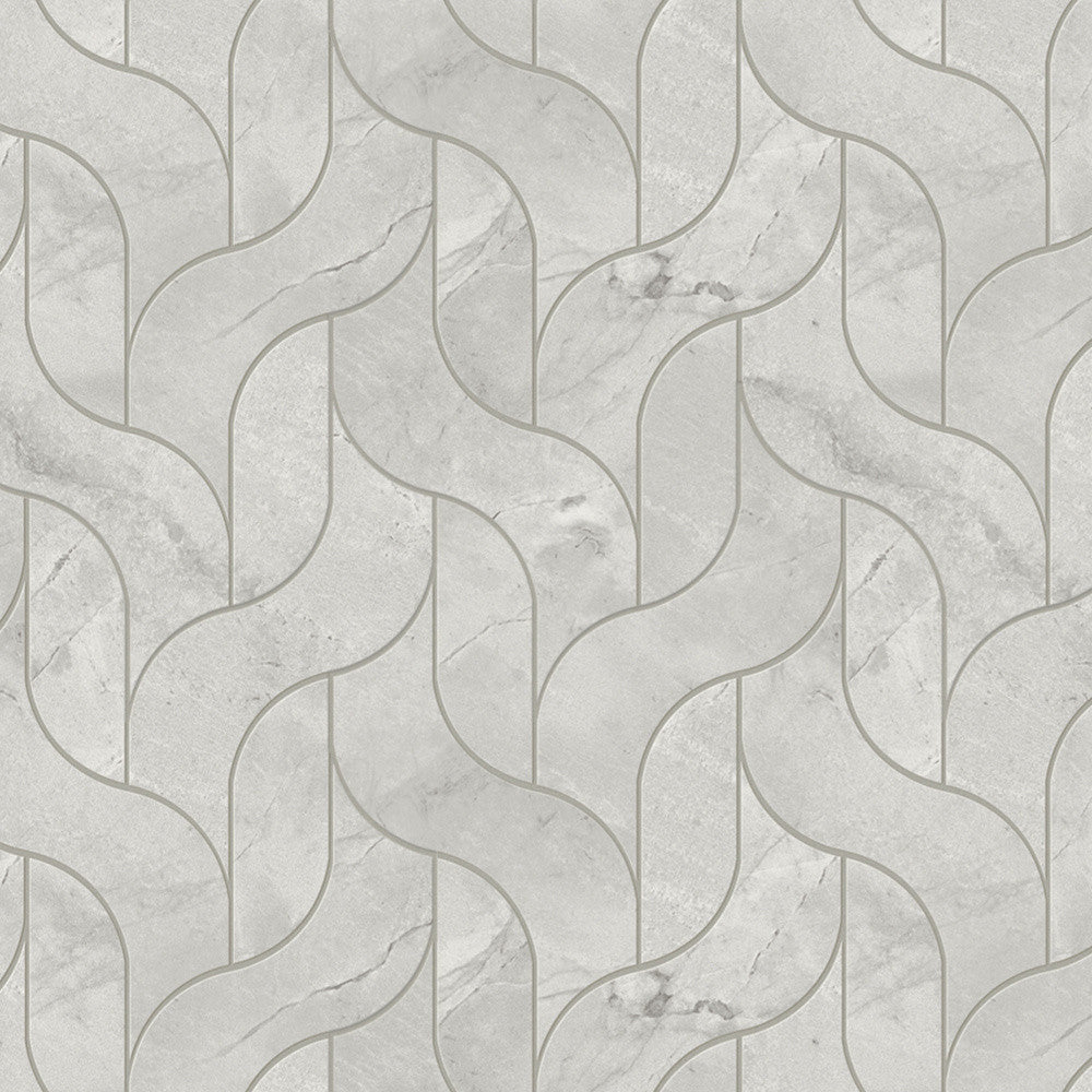 Mosaïque effet Marbre Gris Mist Vine 30,5x27,7x0,9 cm Brillant Montira - Mur intérieur
