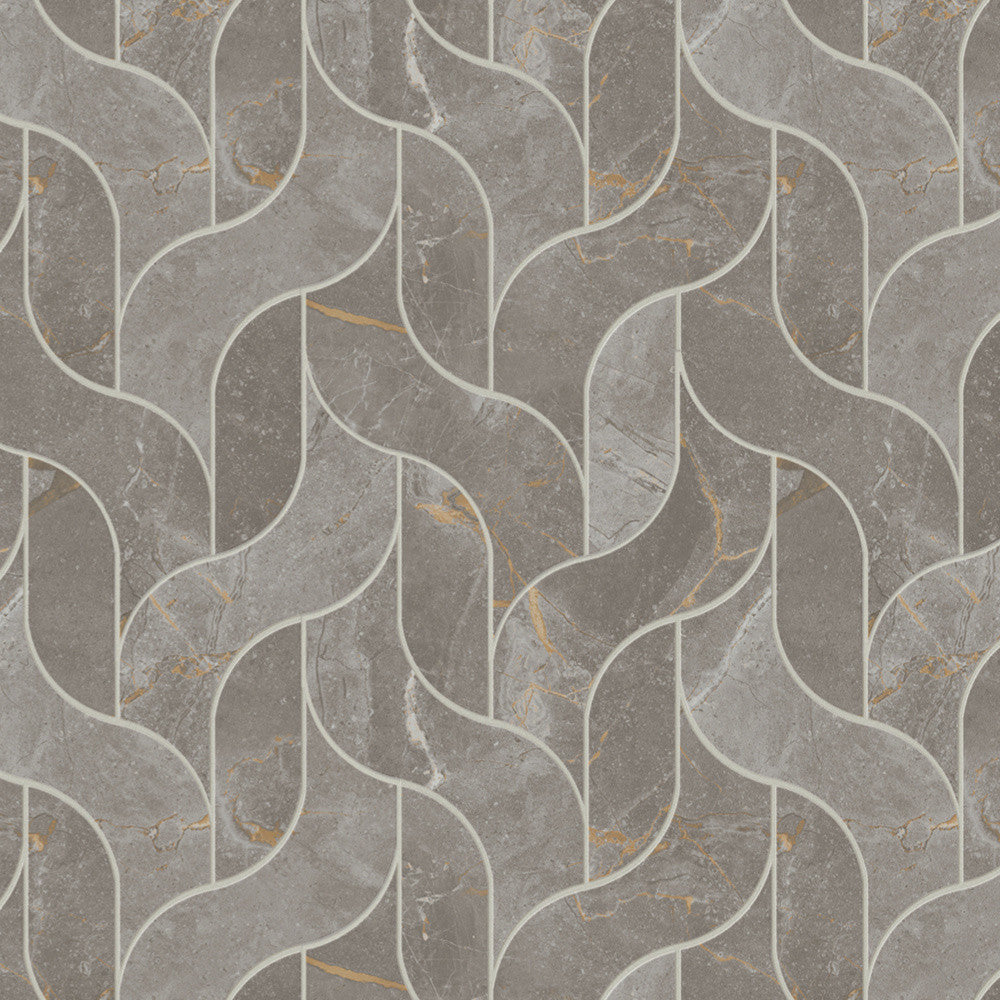 Mosaïque effet Marbre Gris Titan Vine 30,5x27,7x0,9 cm Brillant Montira - Mur intérieur