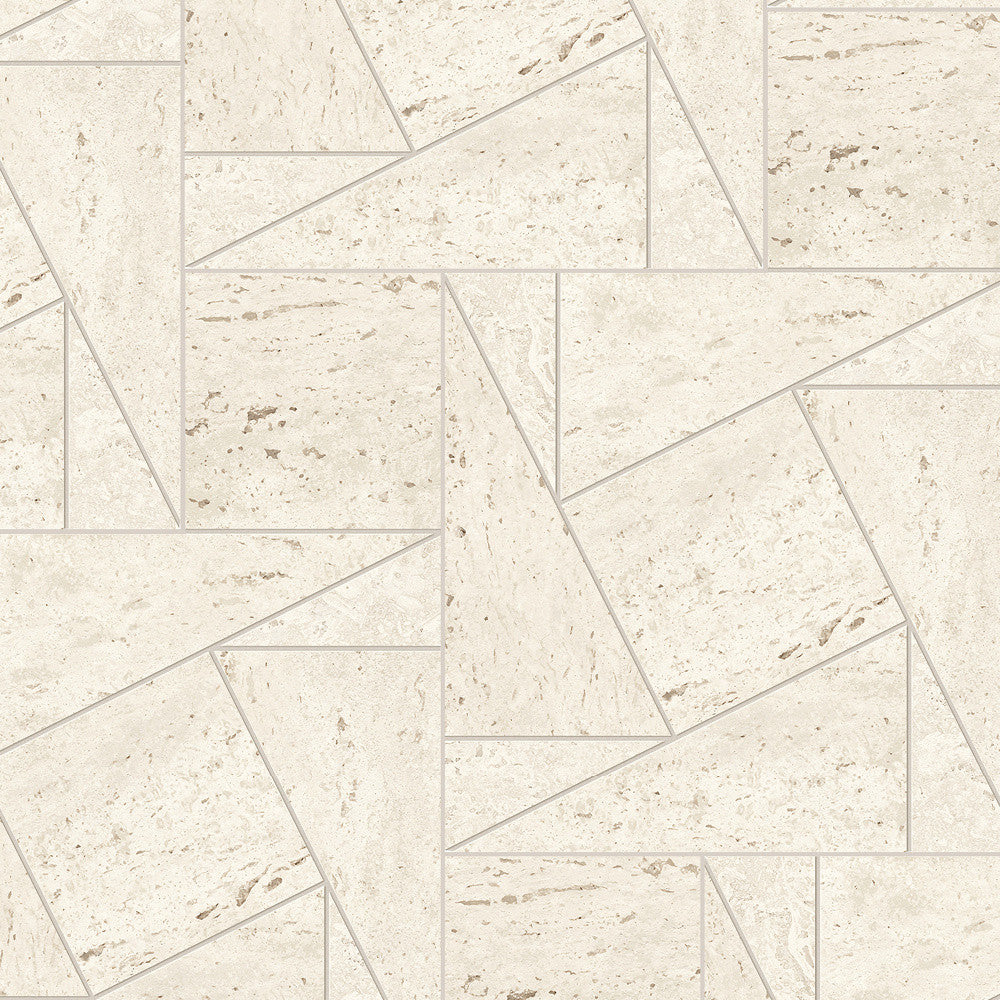 Mosaïque effet Travertin Blanc Twist 26x22x0,9 cm Mat Neravio - Mur intérieur