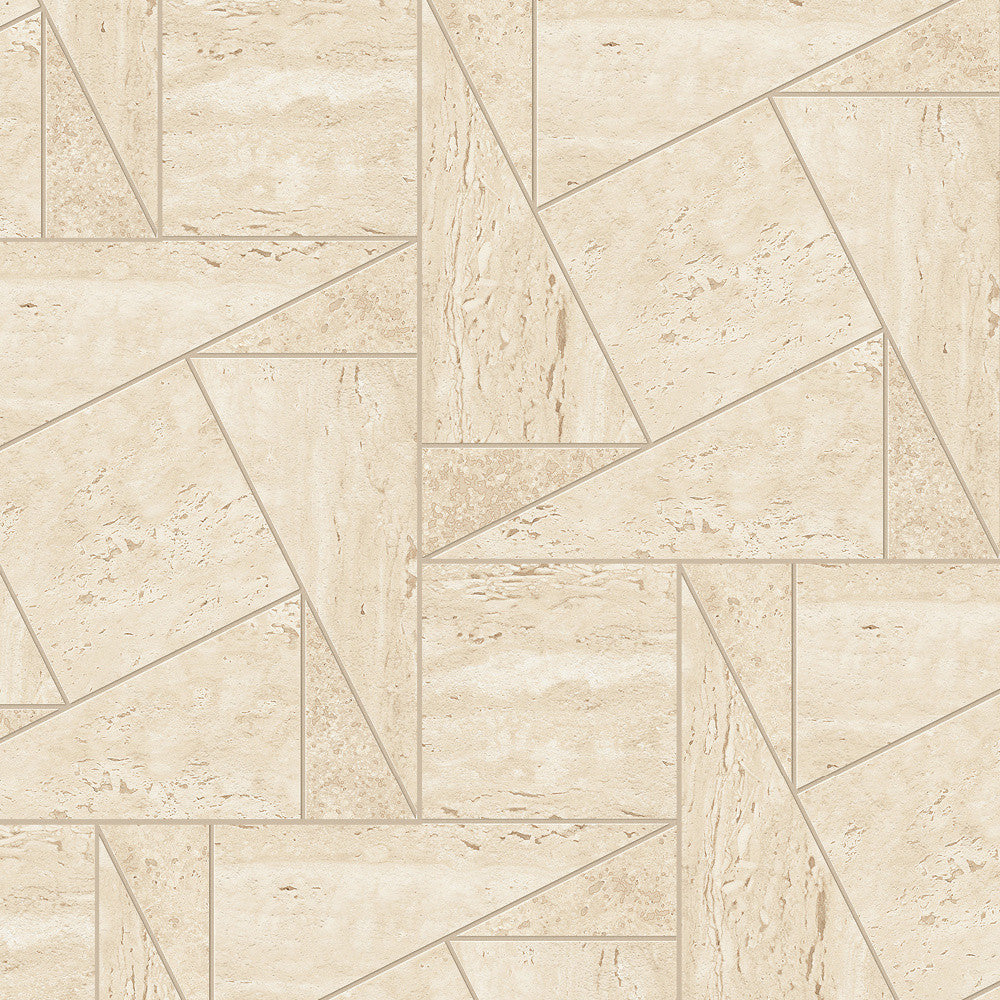 Mosaïque effet Travertin Beige Twist 26x22x0,9 cm Mat Neravio - Mur intérieur