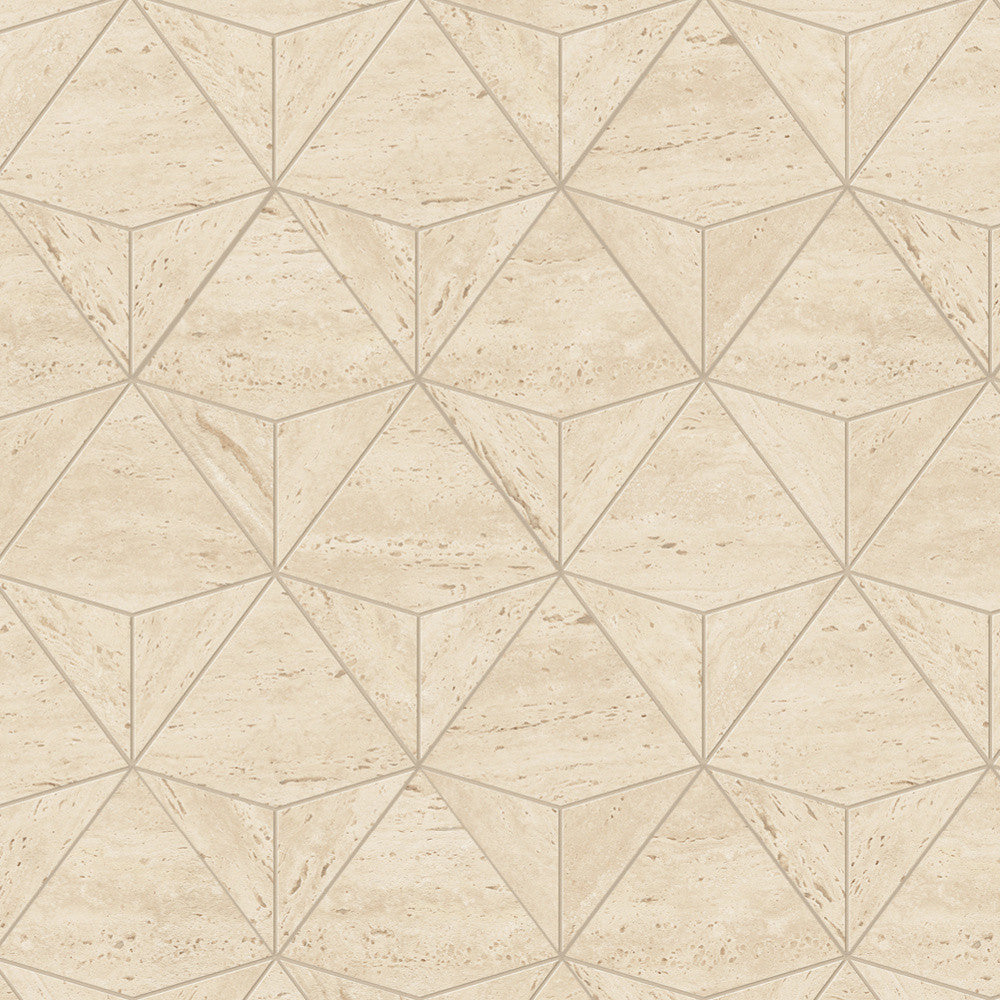 Mosaïque effet Travertin Beige Prism 41x28x0,9 cm Mat Neravio - Mur intérieur