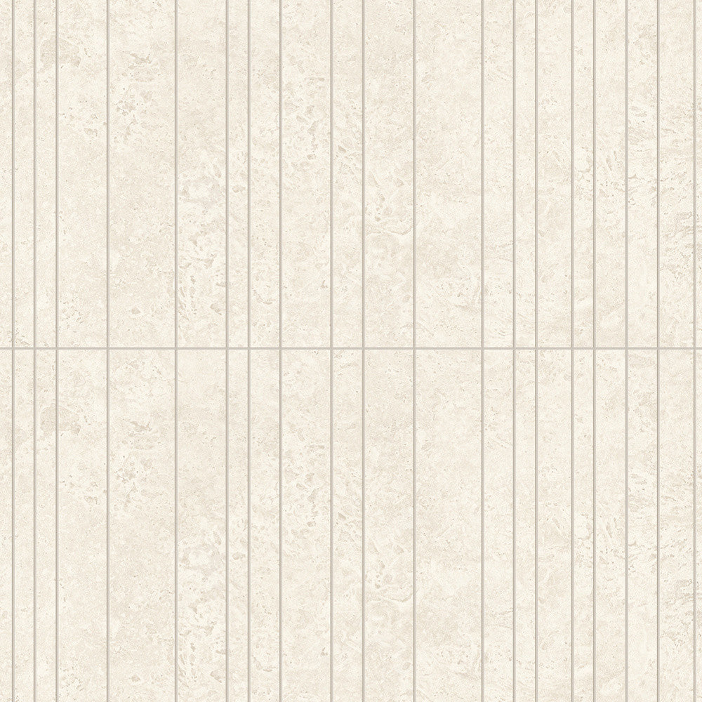 Carrelage effet Travertin Blanc Cross Cut Scalpo 60x29,5x0,9 cm Mat Neravio - Mur intérieur