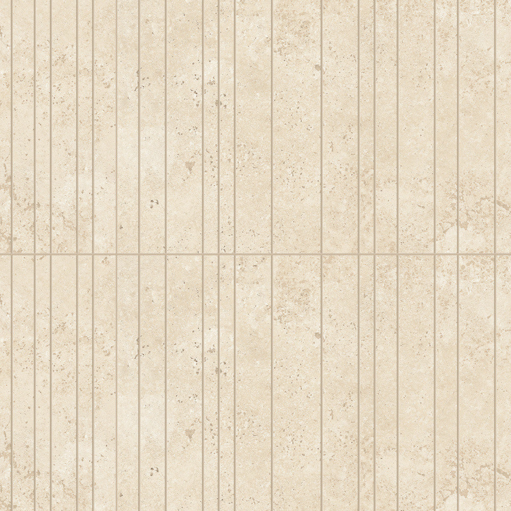 Carrelage effet Travertin Beige Cross Cut Scalpo 60x29,5x0,9 cm Mat Neravio - Mur intérieur