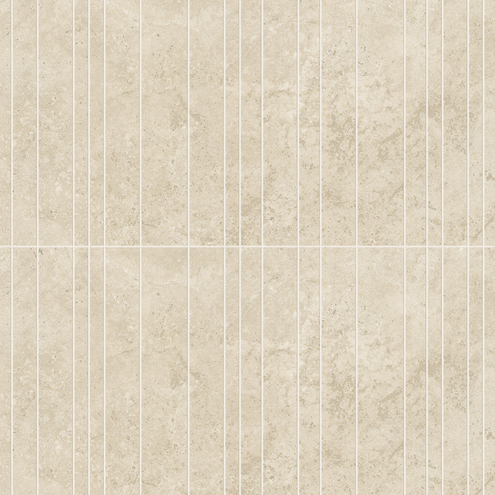 Carrelage effet Travertin Grège Cross Cut Scalpo 60x29,5x0,9 cm Mat Neravio - Mur intérieur