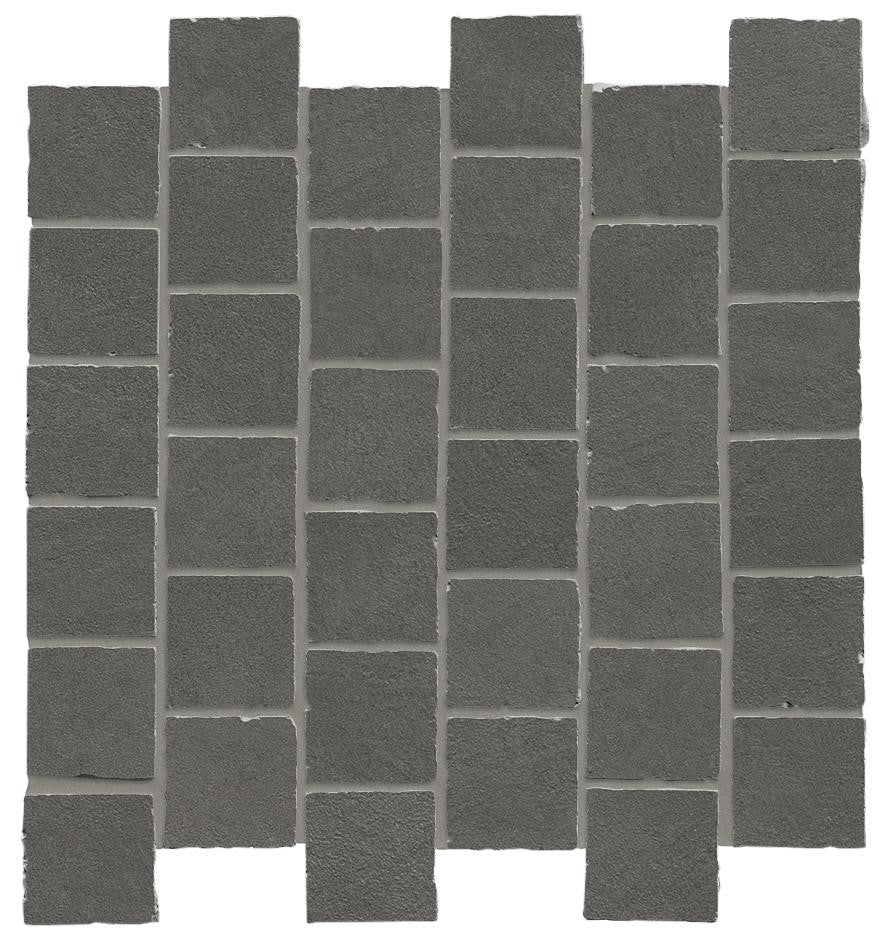 Mosaïque effet Béton Gris Fumé Quadra 31x31x0,9 cm Mat Benzaro - Sol et mur intérieur