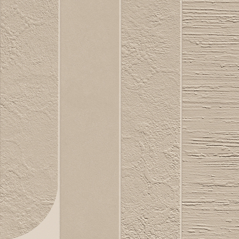 Carrelage effet Béton 3D Grège Mix 50x40,5x0,85 cm Mat Benzaro - Mur intérieur