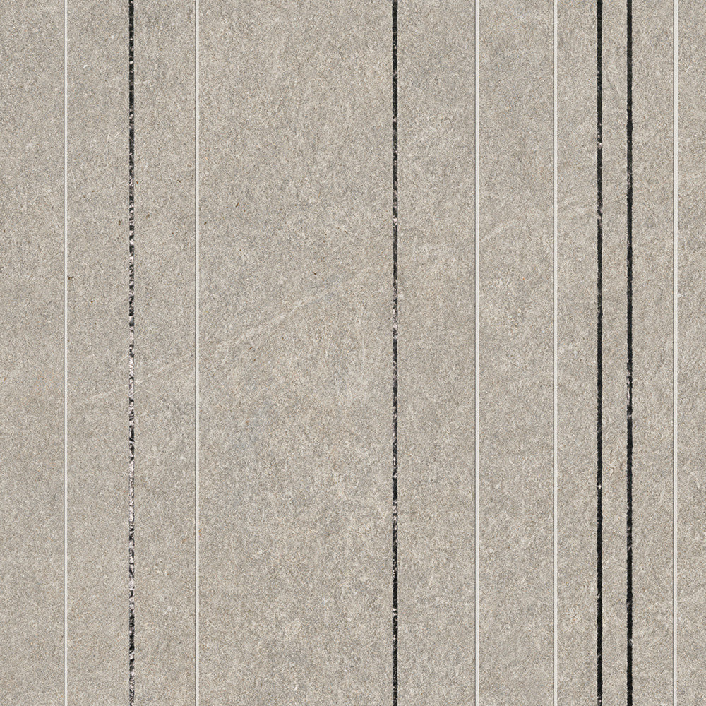 Carrelage effet Pierre Quartzite Gris Galet Ridge 120x60x0,9 cm Mat Venturo - Mur intérieur