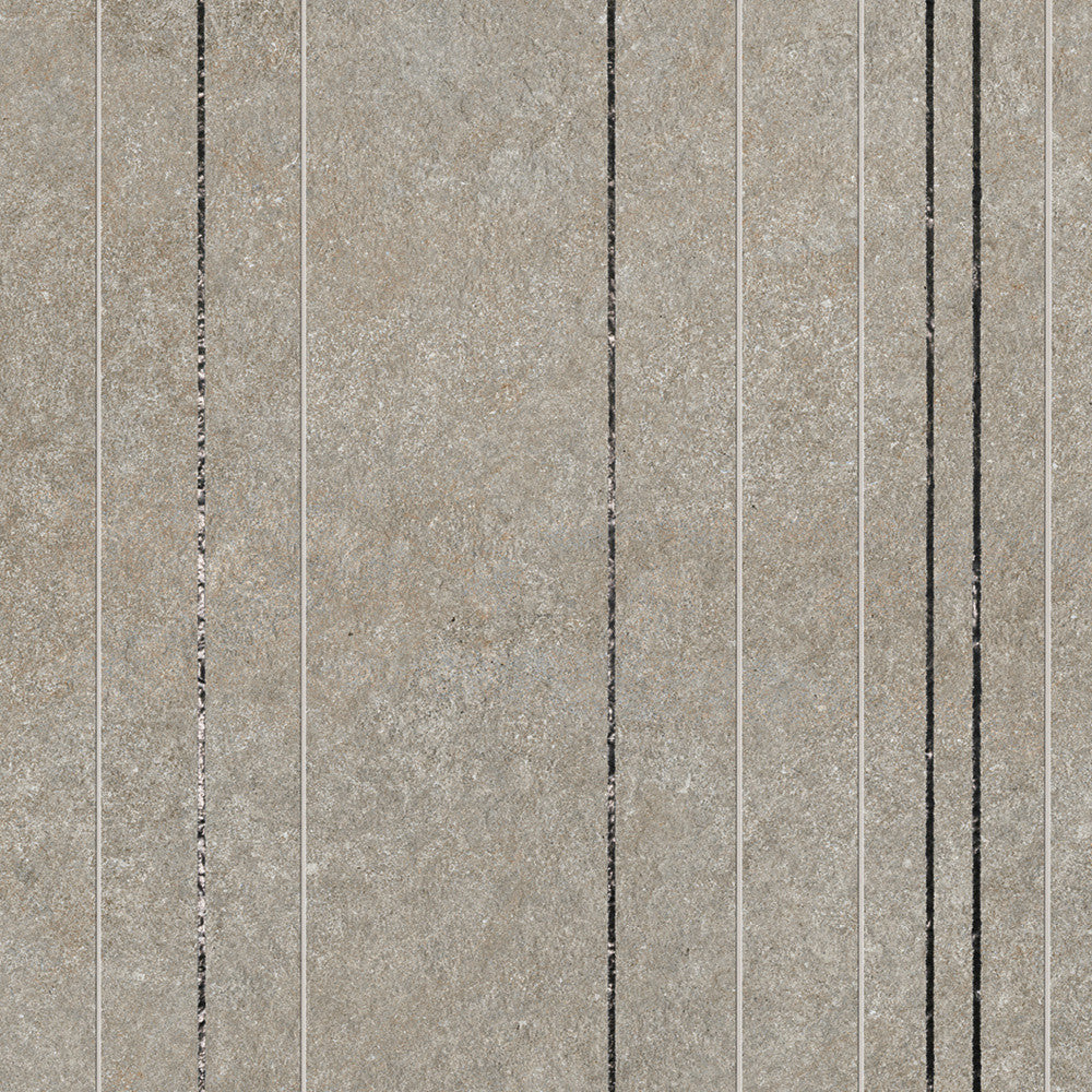 Carrelage effet Pierre Quartzite Gris Cendré Ridge 120x60x0,9 cm Mat Venturo - Mur intérieur