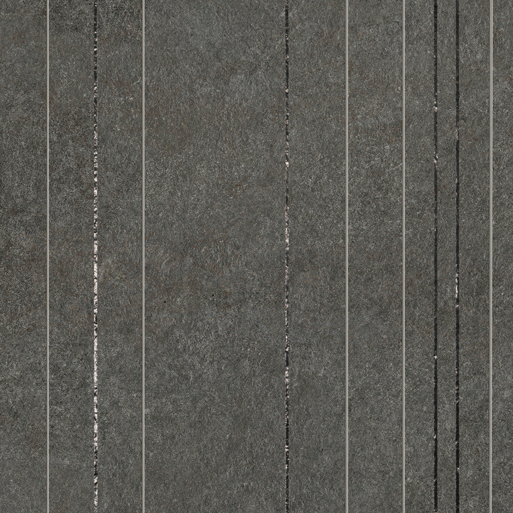Carrelage effet Pierre Quartzite Gris Carbone Ridge 120x60x0,9 cm Mat Venturo - Mur intérieur